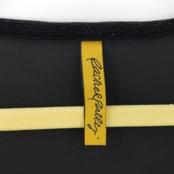 Rachel Pally Black Long Sleeve Velvet Scoop Neck Bodycon Dress Size Small - Picture 4 of 6